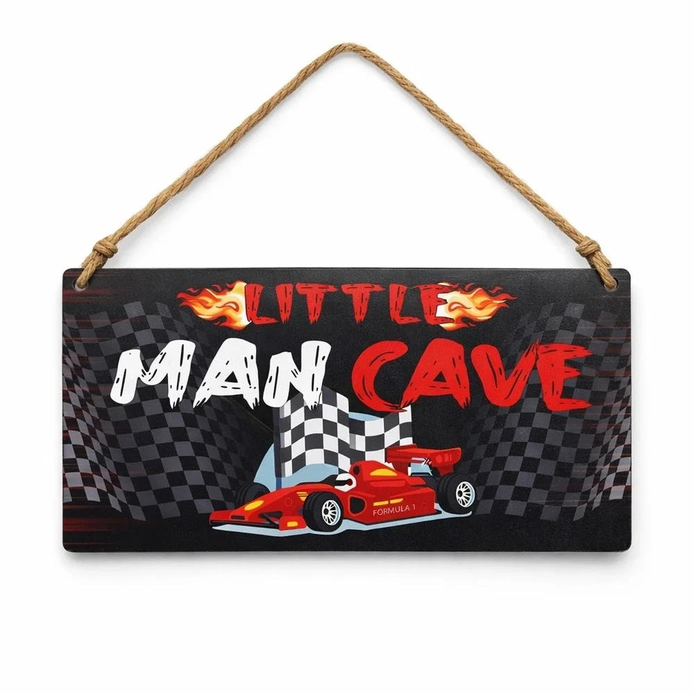 Kids Formula 1 Little Man Cave Racing Car‎ Wall Decor Sign